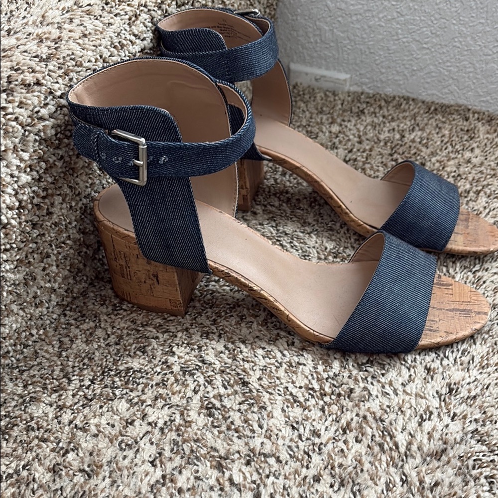 Merona Navy Ankle Strap Heels